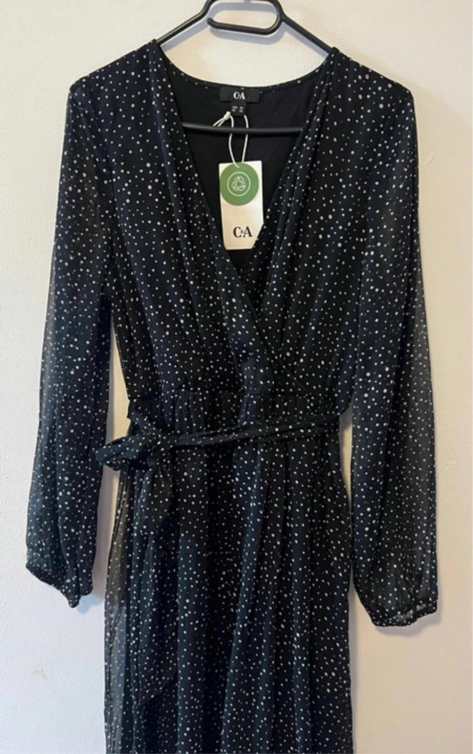 Robe longue à pois 